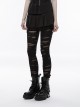 Gothic Black Mesh Close Fitting Long Leggings