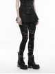 Gothic Black Mesh Close Fitting Long Leggings