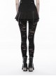 Gothic Black Mesh Close Fitting Long Leggings