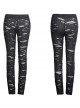 Gothic Black Mesh Close Fitting Long Leggings