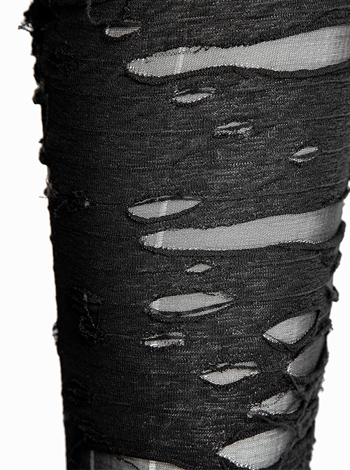Gothic Black Mesh Close Fitting Long Leggings