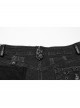 Black Elastic Wash Water Denim Shorts