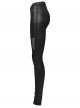 Gothic Black Flocking Bind Lace Skinny Leggings