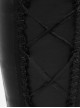 Gothic Black Flocking Bind Lace Skinny Leggings