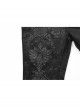 Gothic Elastic Long Black Floral Printed Leggings
