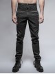 Daily Gothic Peacock Button Man Black Pants