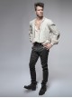 Daily Gothic Peacock Button Man Black Pants