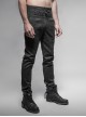 Daily Gothic Peacock Button Man Black Pants