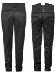 Daily Gothic Peacock Button Man Black Pants