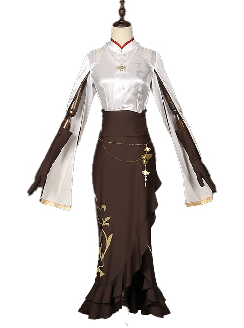 Genshin Impact Pizza Hut 2nd Collaboration Ningguang Halloween Cosplay Costume Full Set