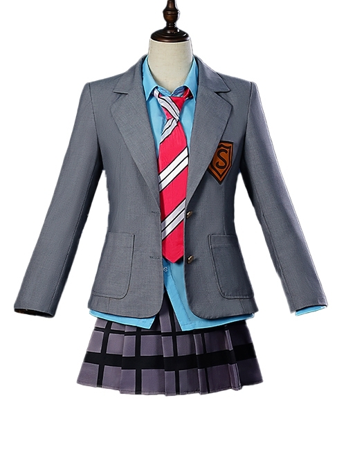 Anime Your Lie In April Miyazono Kaori Halloween Cosplay Costume Full Set