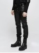 Steam Punk PU Leather Man Pants With Zipper