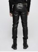 Steam Punk PU Leather Man Pants With Zipper