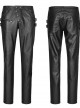 Steam Punk PU Leather Man Pants With Zipper