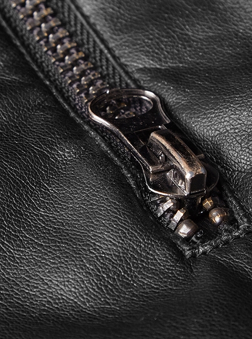 Steam Punk PU Leather Man Pants With Zipper
