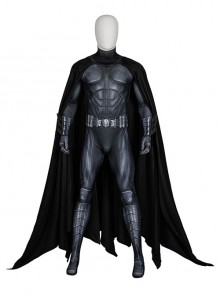 Movie The Flash Michael Keaton Version Batman Halloween Cosplay Costume Black Bodysuit Set Without Headcover