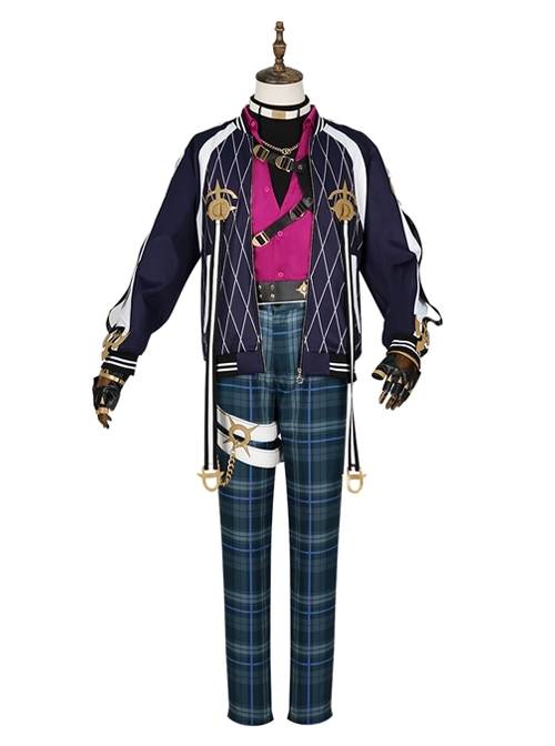 Nijisanji Vtuber EN Doppio Dropscythe Original Outfit Halloween Cosplay Costume Full Set