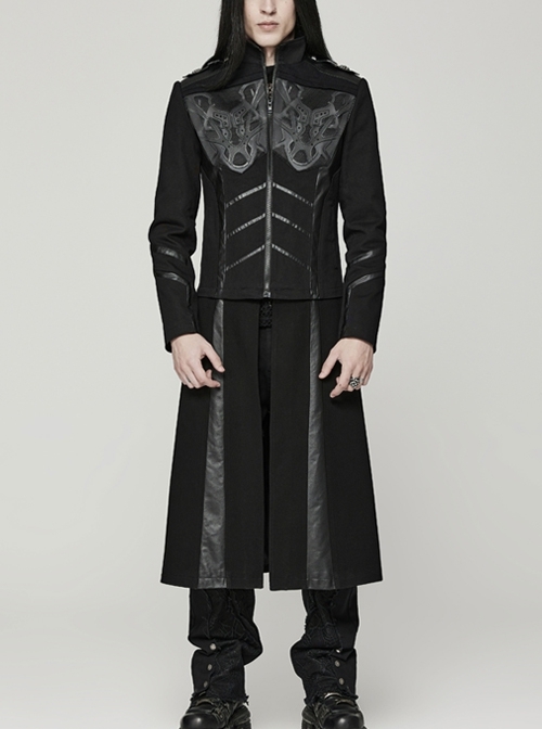 Non-Stretch Twill Detachable Hem Black Future Cyber Punk Handsome Jacket
