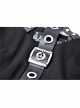 Black Metal Leather Bandage Halter Punk Dress