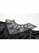 Black Chest Hollow Embroidery Off-Shoulder Long Sleeves Gothic Dress