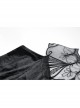 Black Chest Hollow Embroidery Off-Shoulder Long Sleeves Gothic Dress