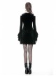 Black Chest Hollow Embroidery Off-Shoulder Long Sleeves Gothic Dress