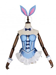 My Dress-Up Darling Kitagawa Marin Blue Bunny Girl Halloween Cosplay Costume Full Set