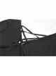 Black Chest Lace-Up Long Sleeves Tight Midi Gothic Dress