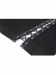 Black Chest Hollow Mesh Shoulder Slit Lace-Up Hem Tight Punk Dress