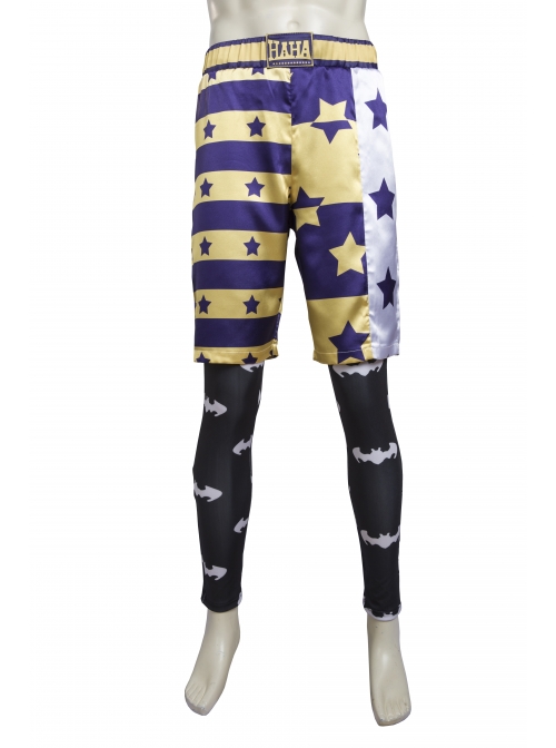 Suicide Squad The Joker Halloween Cosplay Costume Purple Leather Coat Full Set