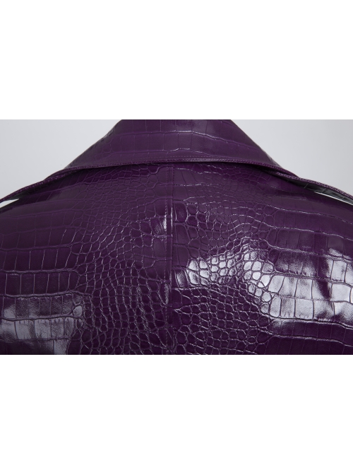 Suicide Squad The Joker Halloween Cosplay Costume Purple Leather Coat Full Set