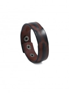 Personalized Wide-Brimmed Simple Retro Adjustable Men's Leather Bracelet