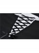 Black Chest White Skull Lace Cross Long Sleeves Button Cuff Vintage Gothic Dress