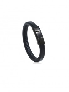 Simple And Versatile Stainless Steel Men's Leather Bracelet