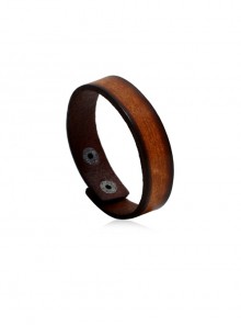 Adjustable Brown Vintage Vintage Men's Wide Brim Leather Bracelet