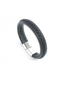 Multilayer Handmade Leather Braided Stainless Steel Buckle Men's Creative Bracelet