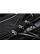 Black Zip Waisted Lace-Up Underbust Strap Shinning Punk Dress