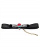 Gothic Retro Red Rose Embroidery Black White Plaid Velvet PU Leather Necklace
