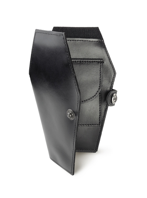 Punk Gothic Rose Embossing And Hasp Black Coffin Purse