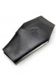Punk Gothic Rose Embossing And Hasp Black Coffin Purse