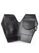 Punk Gothic Rose Embossing And Hasp Black Coffin Purse