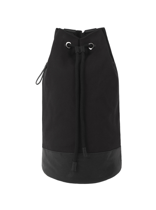 Travel Series Black Canvas And Cow Leather Splicing High-capacity Backpack
