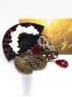 Steampunk Flower Fan Gear Butterfly Astrolabe Mechanical Chain Gothic Brooch