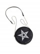 Punk Gothic White Pentagram Black Shoulder Bag Inclined Shoulder Bag