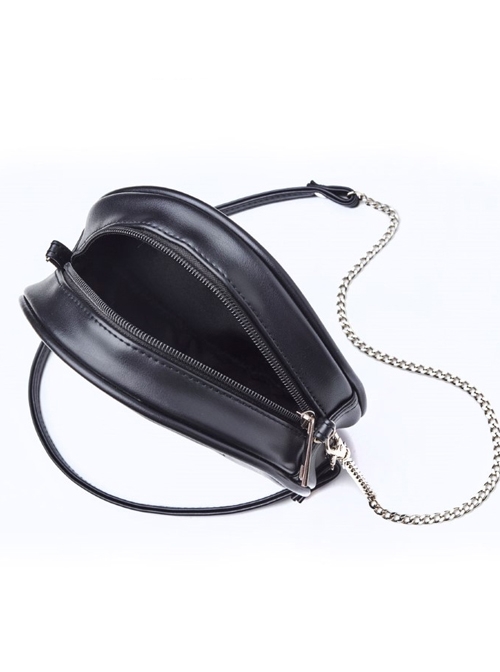Punk Gothic White Pentagram Black Shoulder Bag Inclined Shoulder Bag