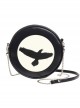 Punk Gothic Black Hawk Pattern Black Shoulder Bag Inclined Shoulder Bag