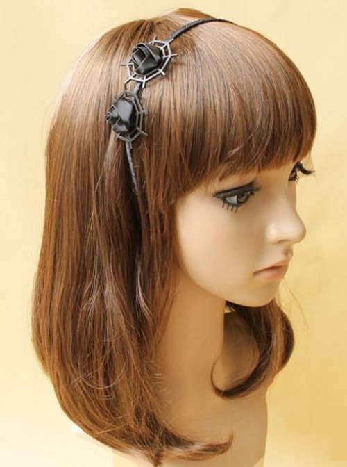 Gothic Black Spider Web Lolita Headband