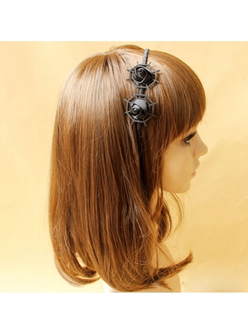Gothic Black Spider Web Lolita Headband