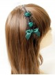 Gothic Black And Green Bowknot Headdress
