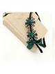 Gothic Black And Green Bowknot Headdress